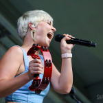 Maggie Rose with Them Vibes at CT Folk's 'Folk at the Edge' concert series in New Haven CT on July 22, 2021. Photo by Shawn St. Jean