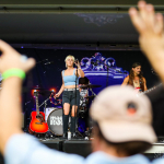 Maggie Rose with Them Vibes at CT Folk's 'Folk at the Edge' concert series in New Haven CT on July 22, 2021. Photo by Shawn St. Jean