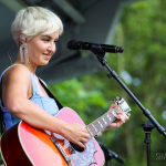 Maggie Rose with Them Vibes at CT Folk's 'Folk at the Edge' concert series in New Haven CT on July 22, 2021. Photo by Shawn St. Jean