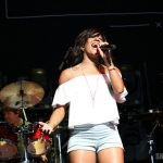 Mickey Guyton opening for Brad Paisley at the Xfinity Theatre in Hartford CT on July 25, 2015.