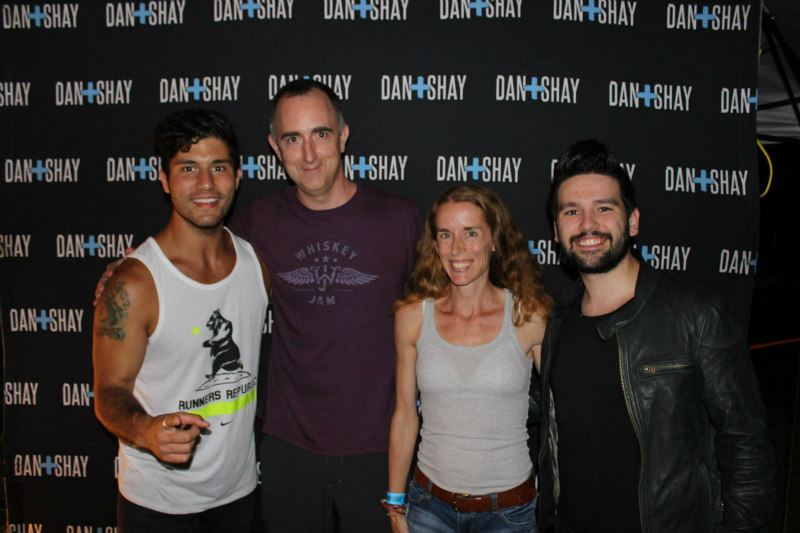 The Country Scene's Shawn & Jen St. Jean with Dan + Shay after the show.