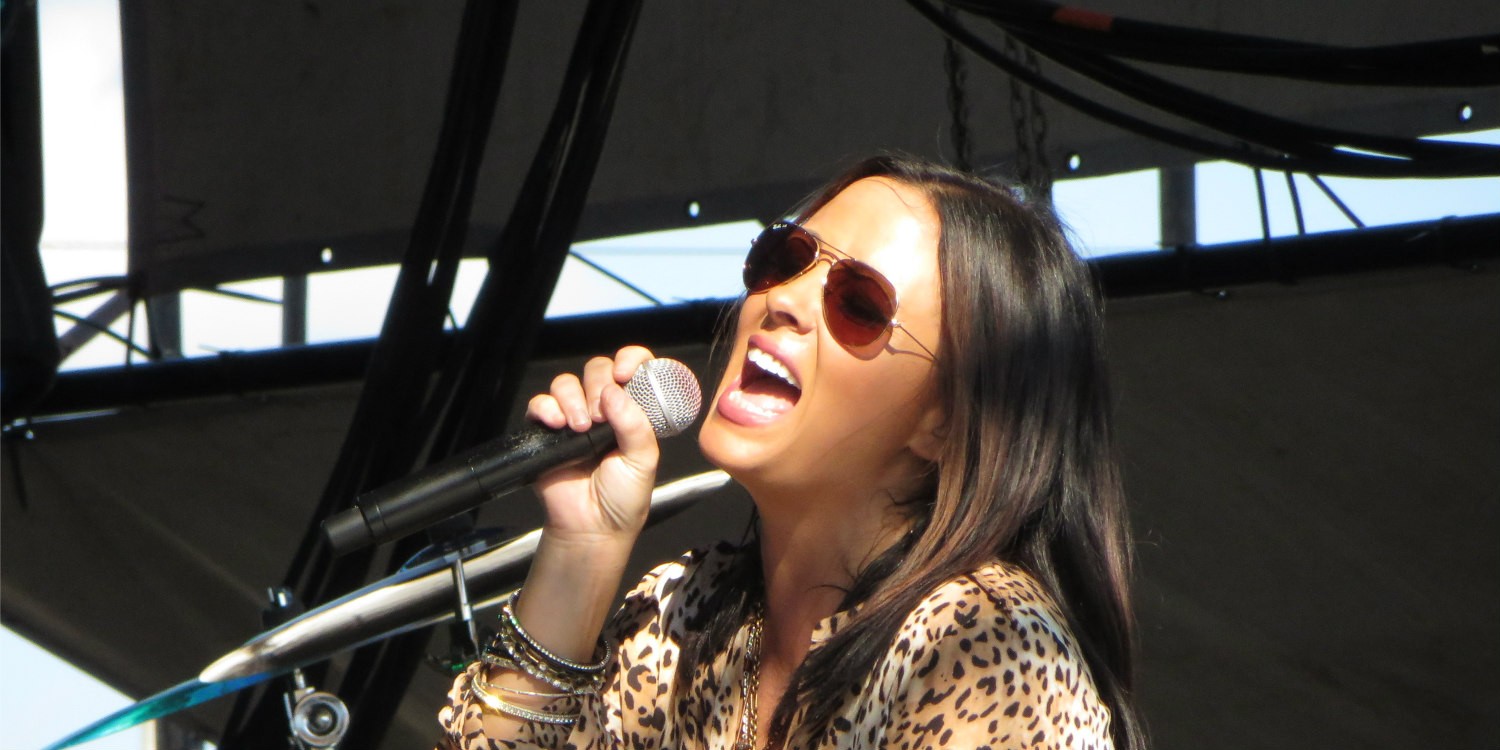 Sara Evans at the Woodstock Fair in Woodstock CT on September 1, 2014.