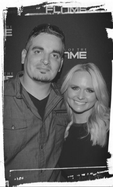 Miranda Lambert with Jeff Tudisca on August 26, 2016 at Gillette Stadium.