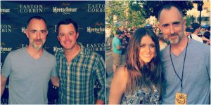 The Country Scene's Shawn St. Jean with Easton Corbin and Courtney Cole