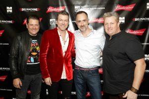 The Country Scene's Shawn St. Jean with Jay, Joe Don and Gary of Rascal Flatts at MSG on November 14, 2016.