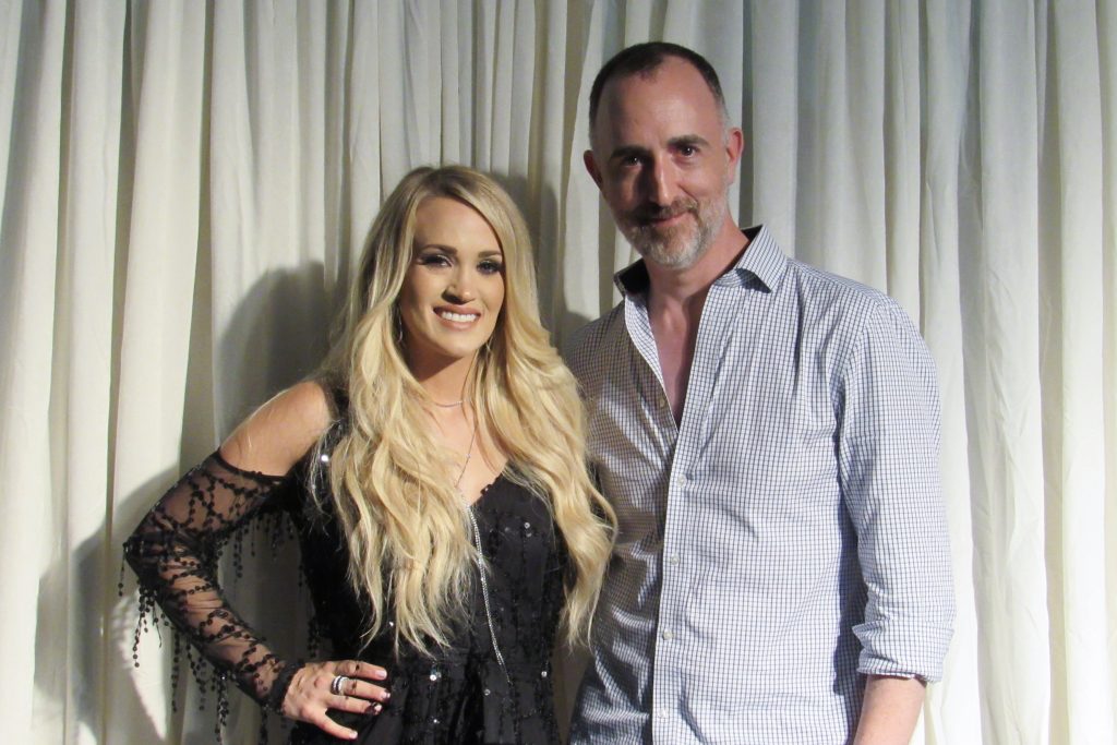 The Country Scene's Shawn St. Jean with Carrie Underwood in NYC on July 4, 2018