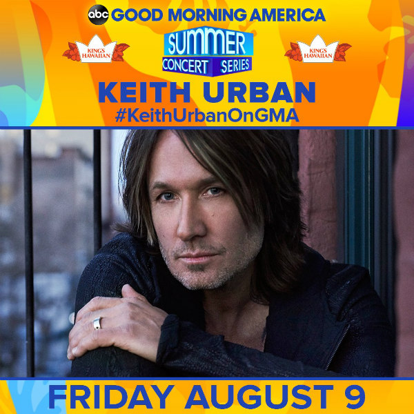 Keith Urban 2019 GMA Summer Concert Series